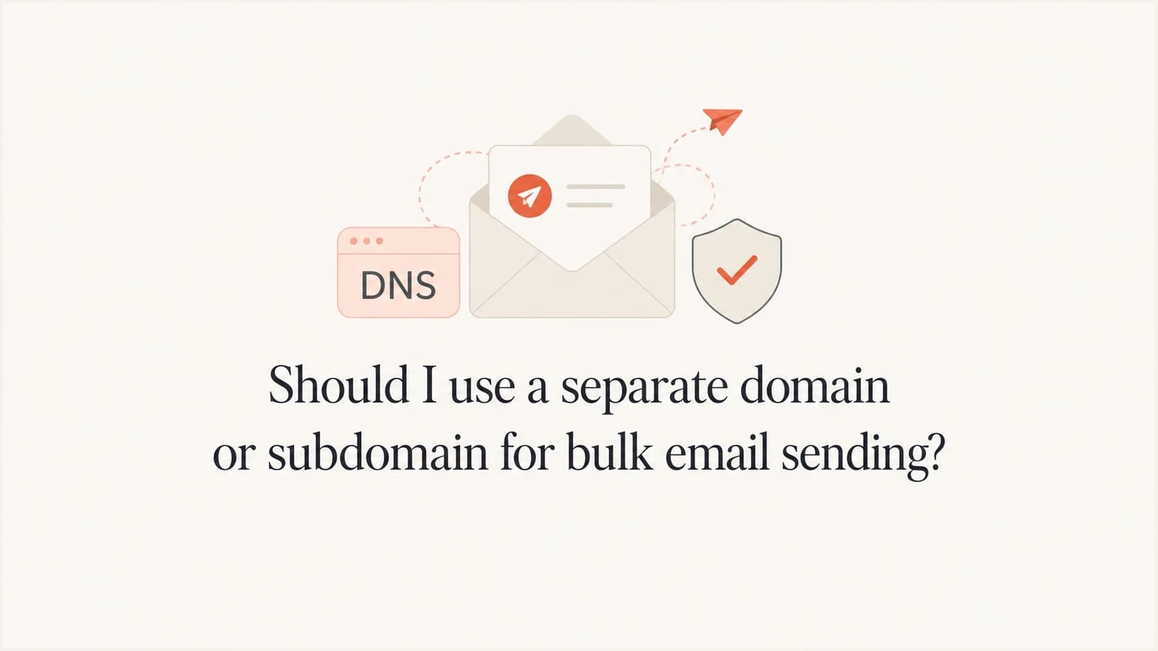 Branded subdomain and separate domain options for bulk email deliverability and sender reputation.